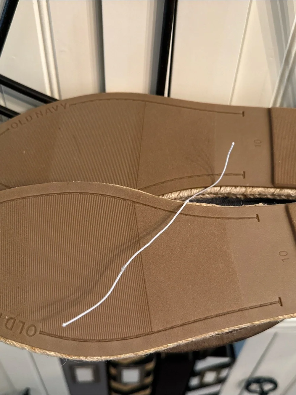 NWOT Old Navy Light Blue Canvas Espadrille Flats Size 10